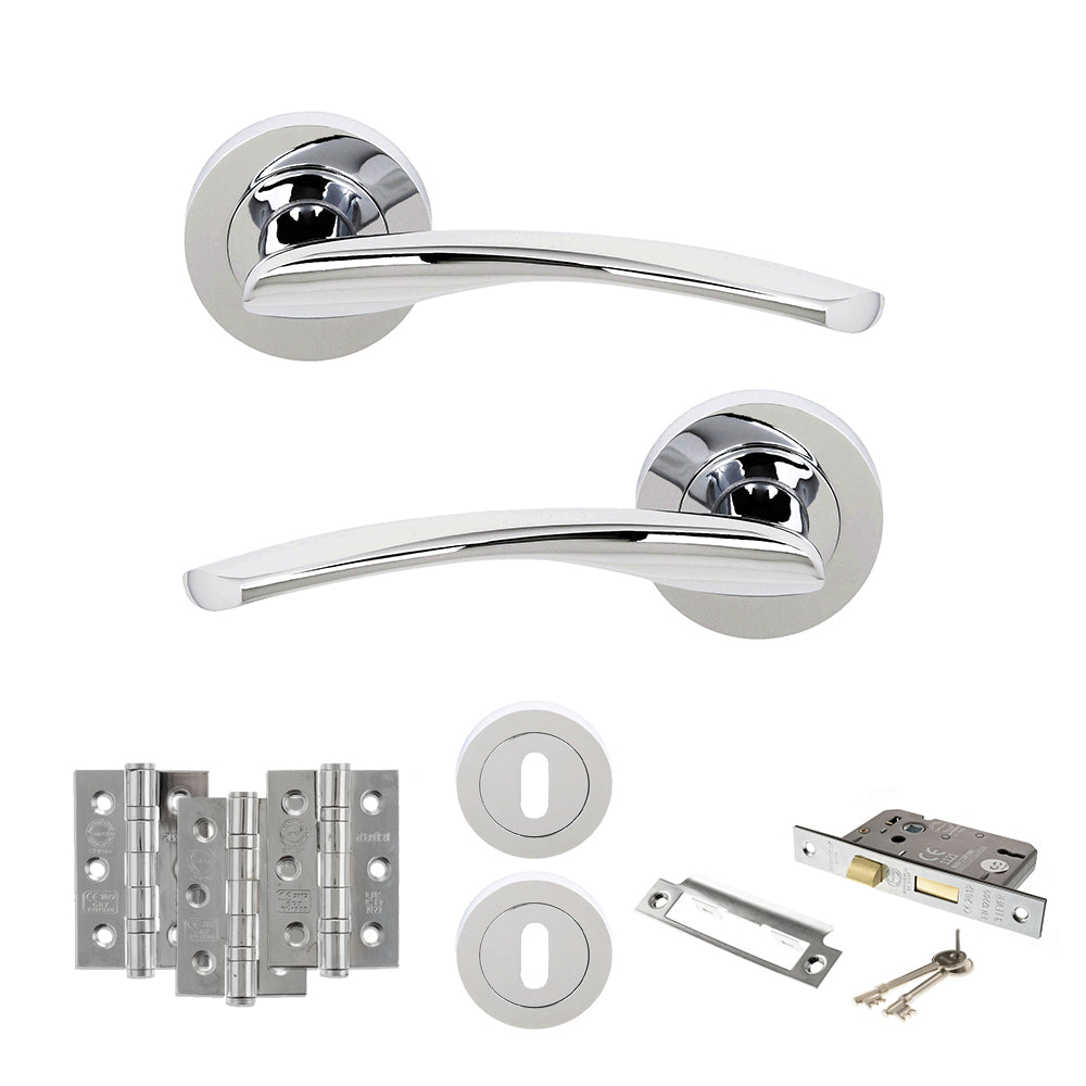 Atlantic S22R Status Arizona on Round Rose Door Handle Pack
