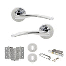 STATUS Arizona Door Handle Pack (3 Lever Lock Set - 3" CE Sashlock, 3" Premium Hinges x3) - Polished Chrome