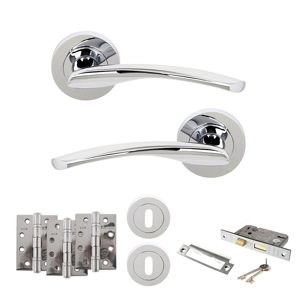 Atlantic S22R Status Arizona on Round Rose Door Handle Pack