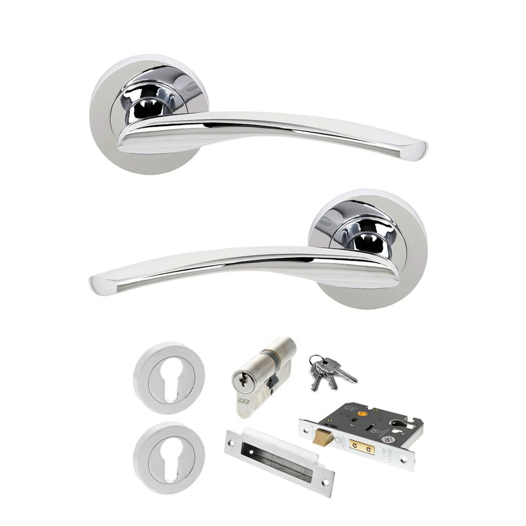 Atlantic S22R Status Arizona on Round Rose Door Handle Pack