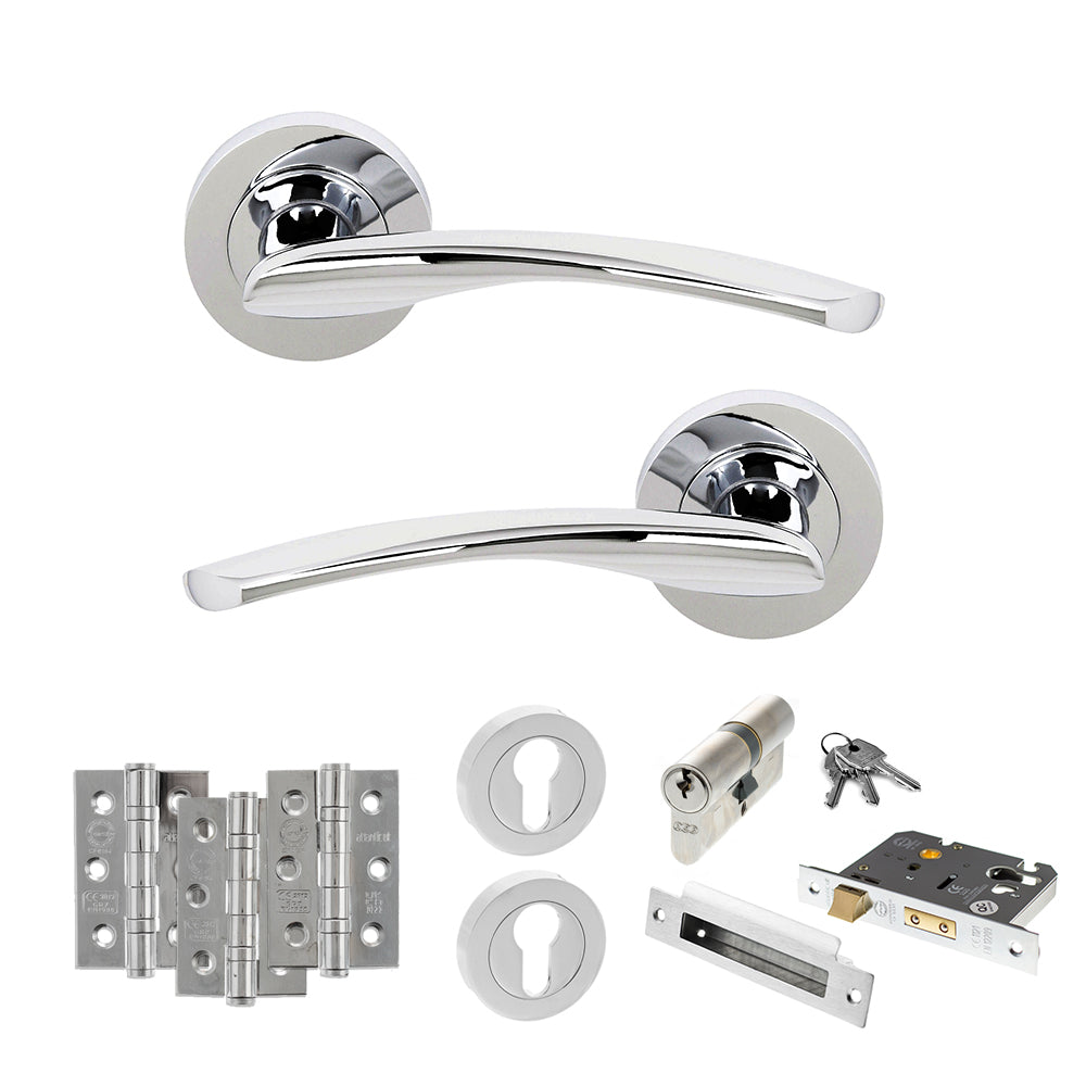 Atlantic S22R Status Arizona on Round Rose Door Handle Pack