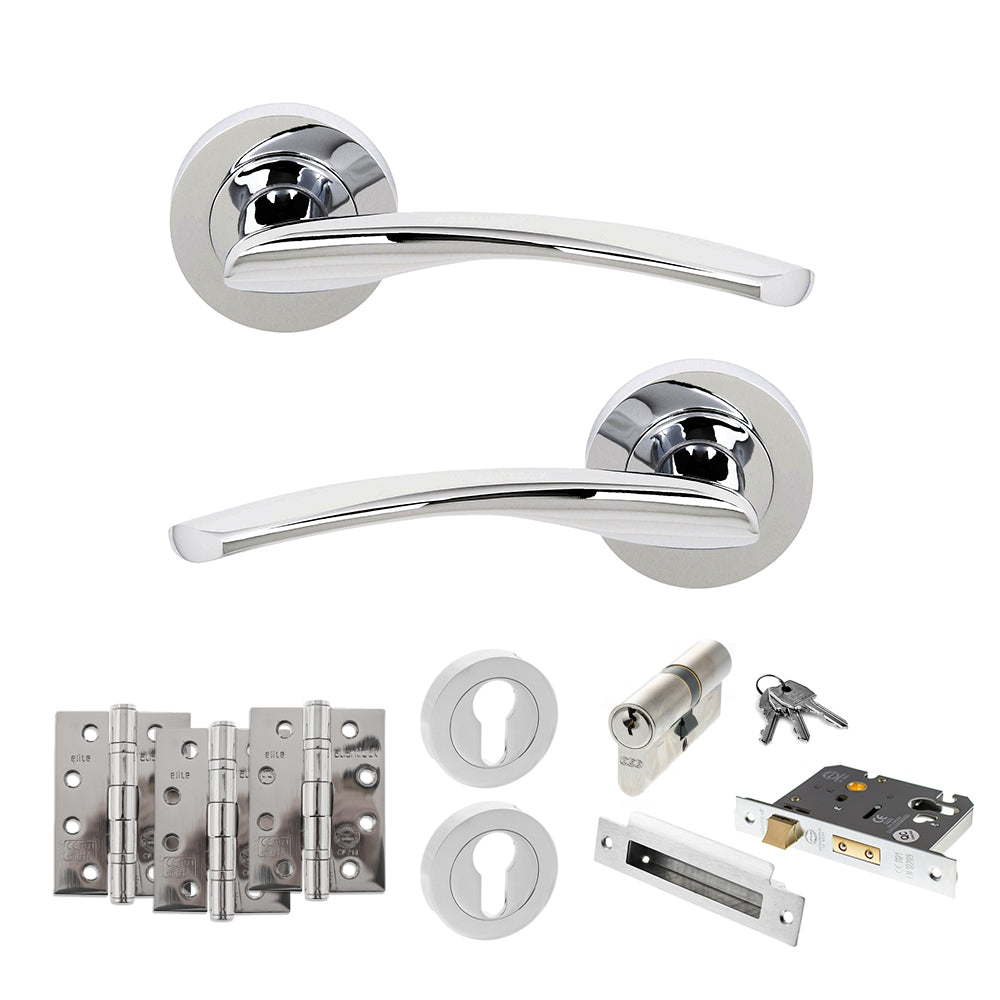Atlantic S22R Status Arizona on Round Rose Door Handle Pack