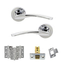 STATUS Arizona Door Handle Pack (Latch Set - 3" CE Latch, 3" Premium Hinges x3) - Polished Chrome
