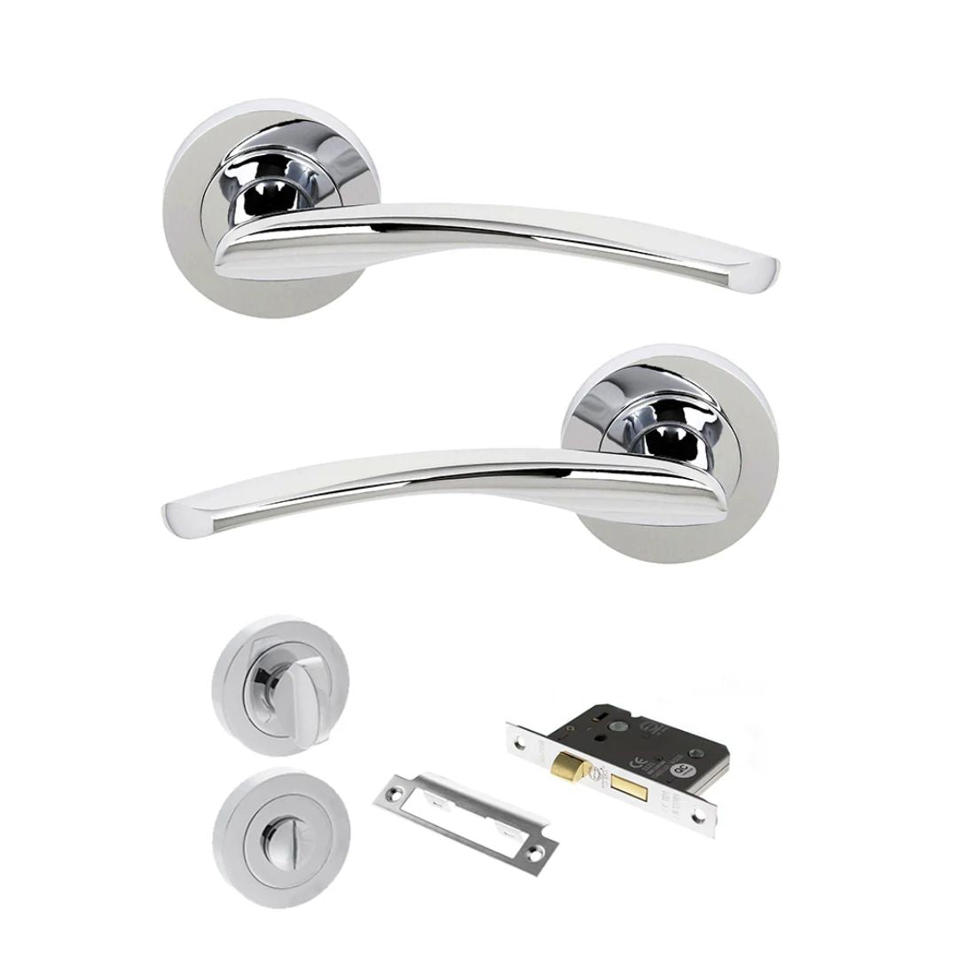 Atlantic S22R Status Arizona on Round Rose Door Handle Pack