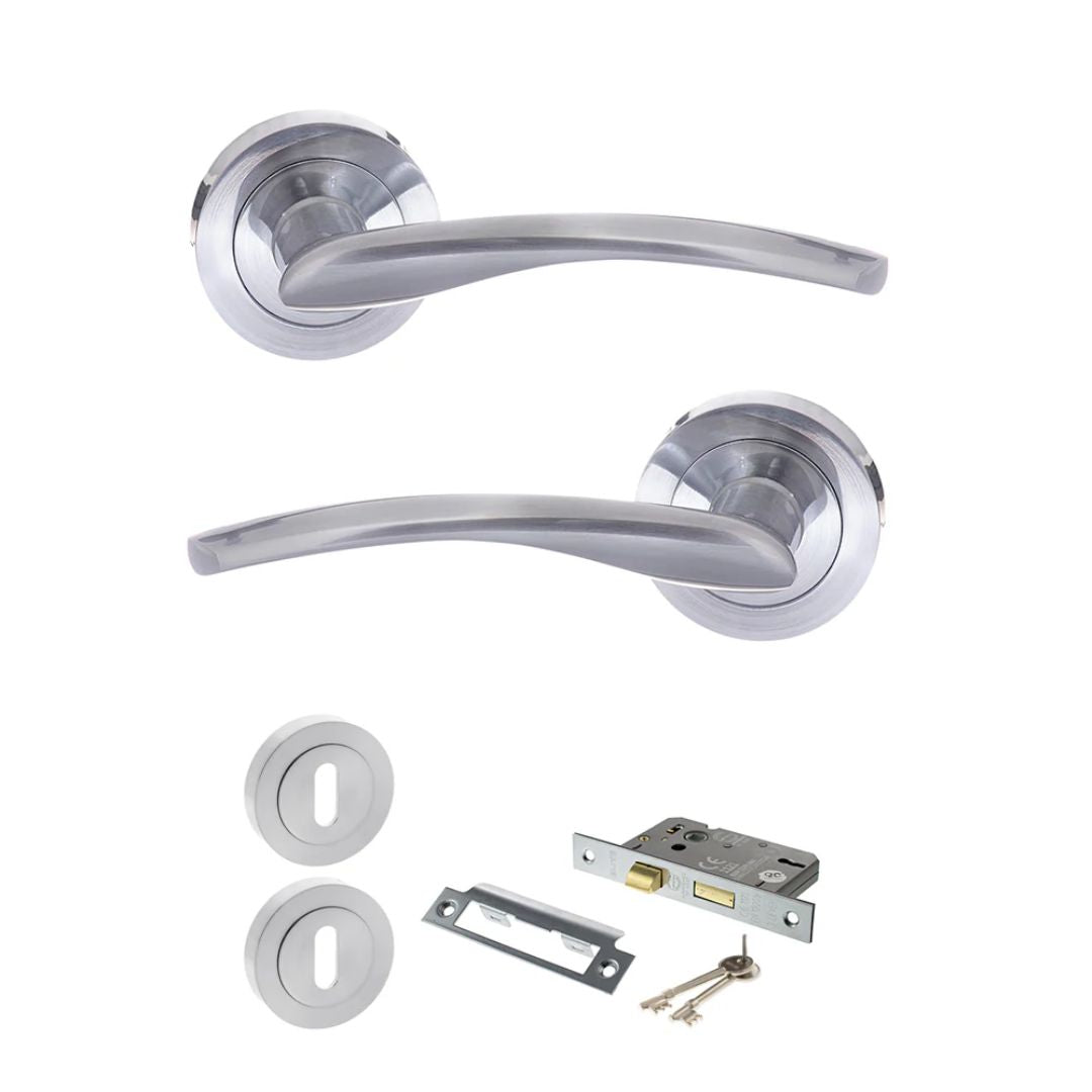 Atlantic S22R Status Arizona on Round Rose Door Handle Pack