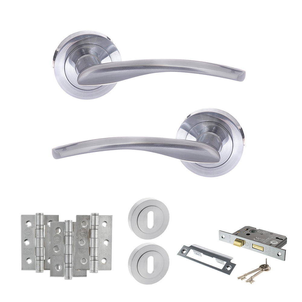 Atlantic S22R Status Arizona on Round Rose Door Handle Pack