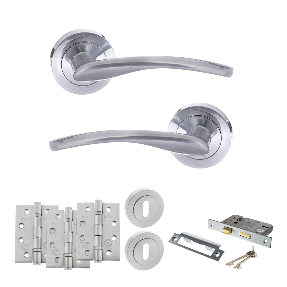 Atlantic S22R Status Arizona on Round Rose Door Handle Pack