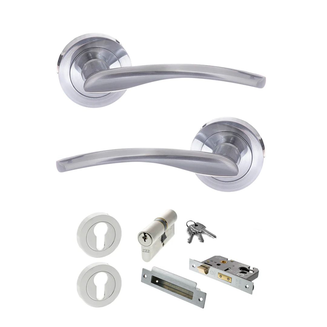 Atlantic S22R Status Arizona on Round Rose Door Handle Pack