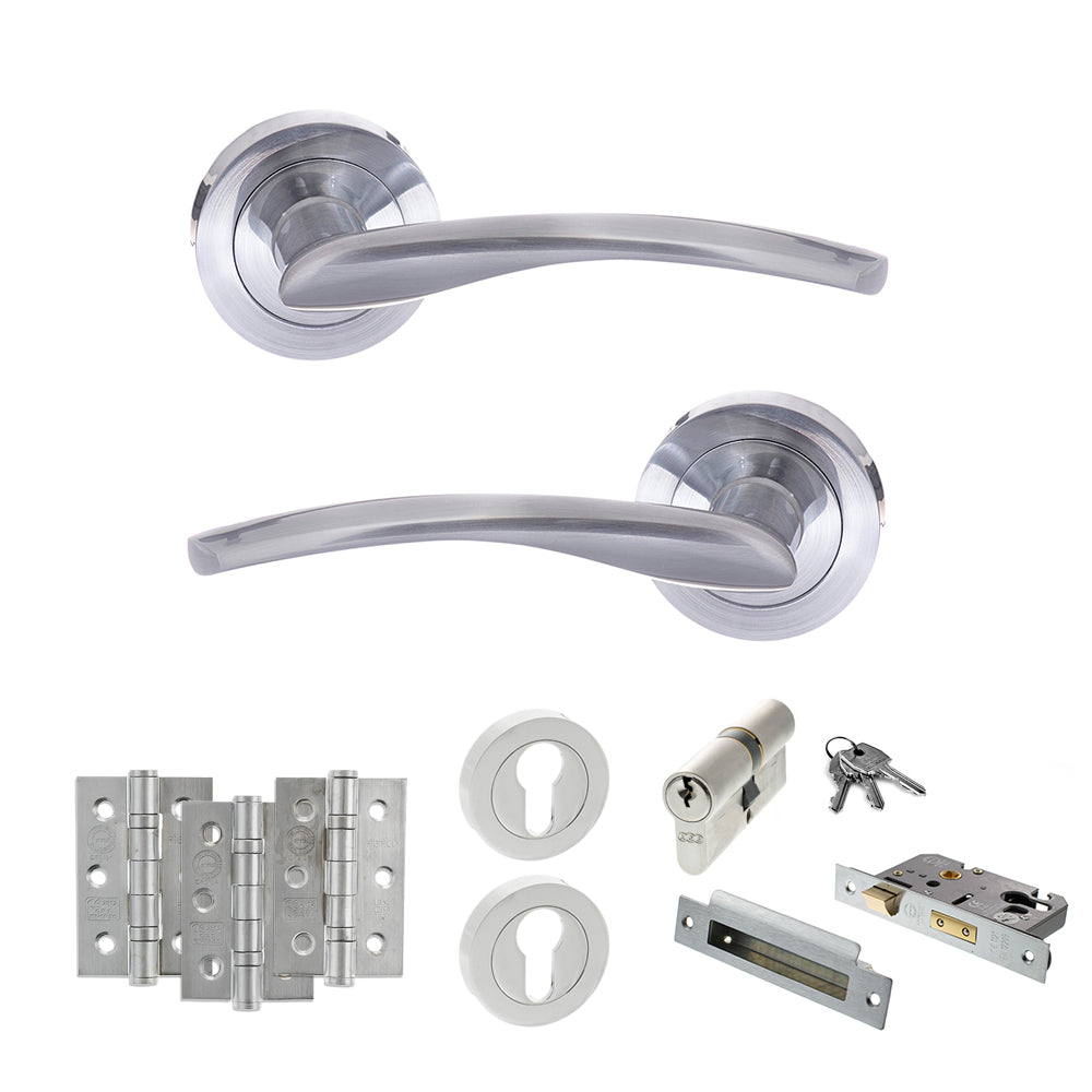 Atlantic S22R Status Arizona on Round Rose Door Handle Pack