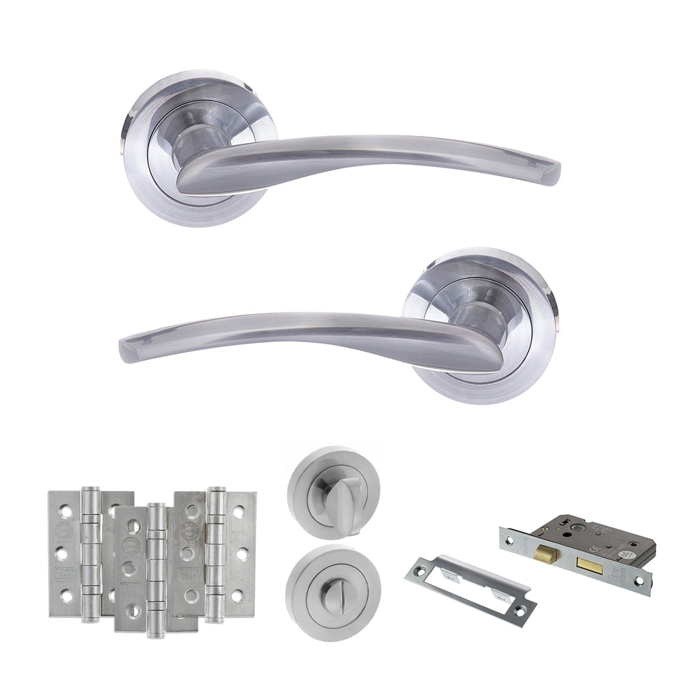 Atlantic S22R Status Arizona on Round Rose Door Handle Pack