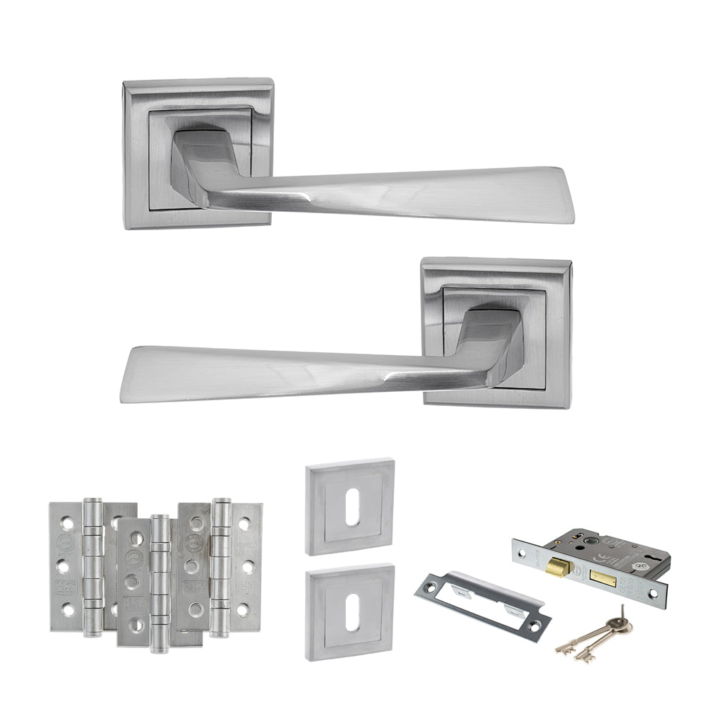 Atlantic S23SSC Status California on Square Rose Door Handle Pack