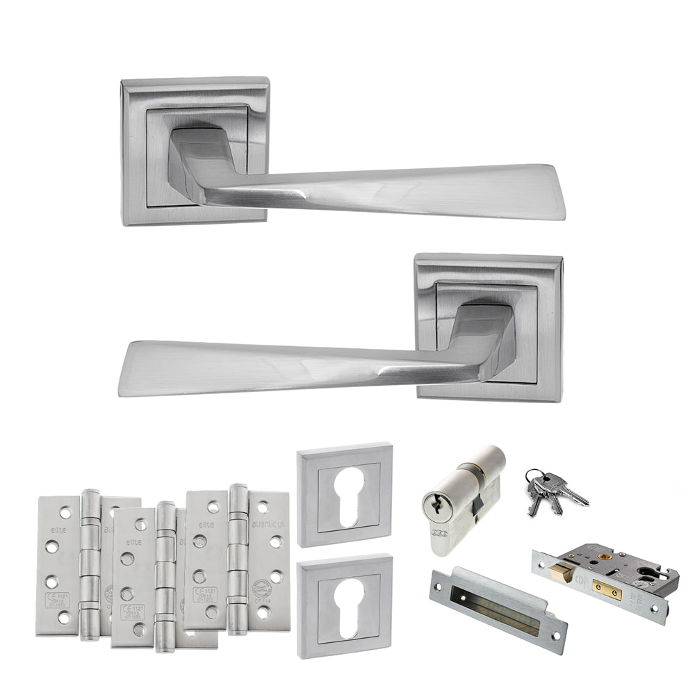 Atlantic S23SSC Status California on Square Rose Door Handle Pack