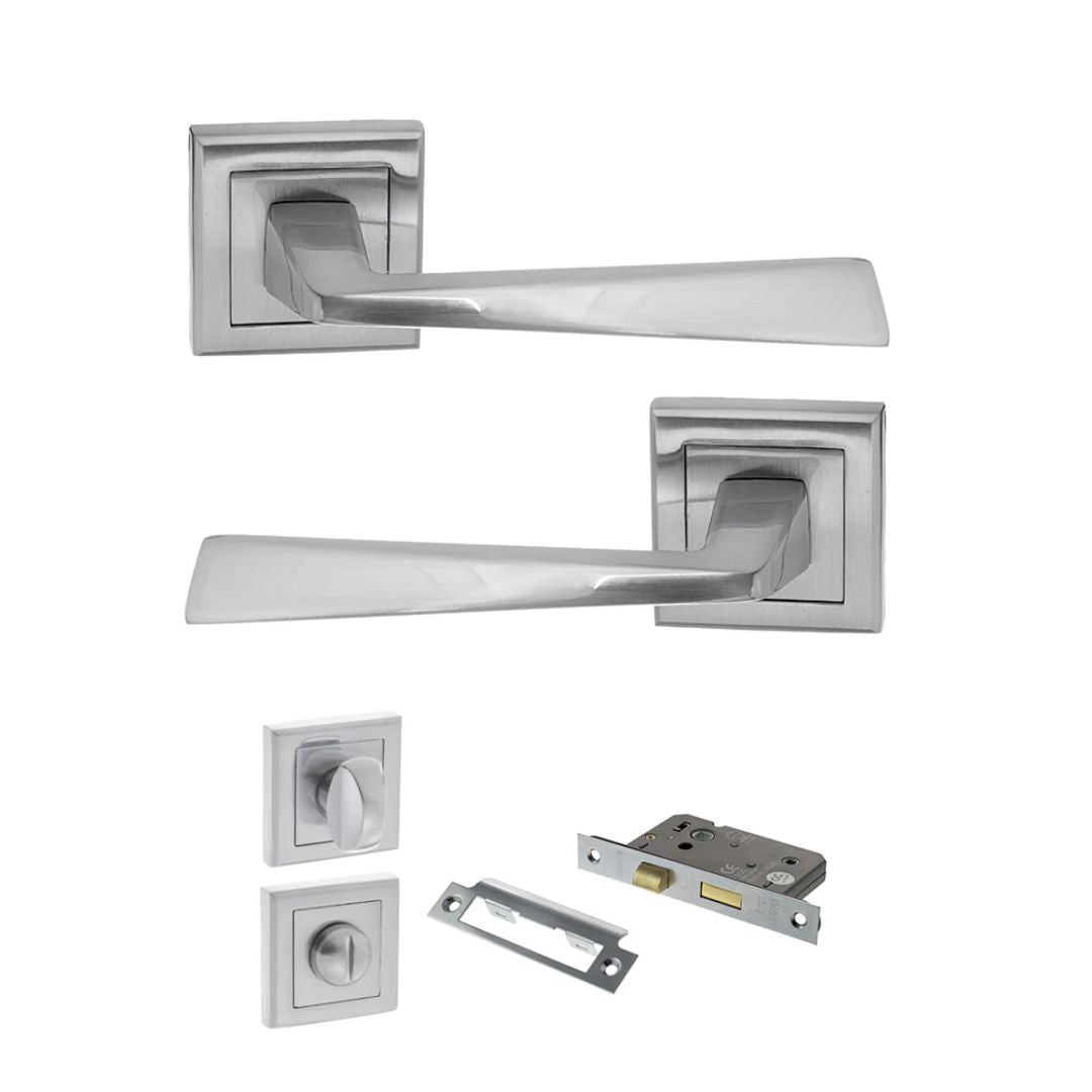 Atlantic S23SSC Status California on Square Rose Door Handle Pack