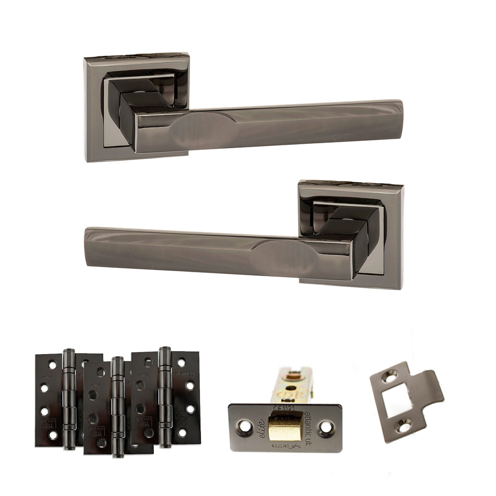 Atlantic S24S Status Kansas on Square Rose Door Handle Pack