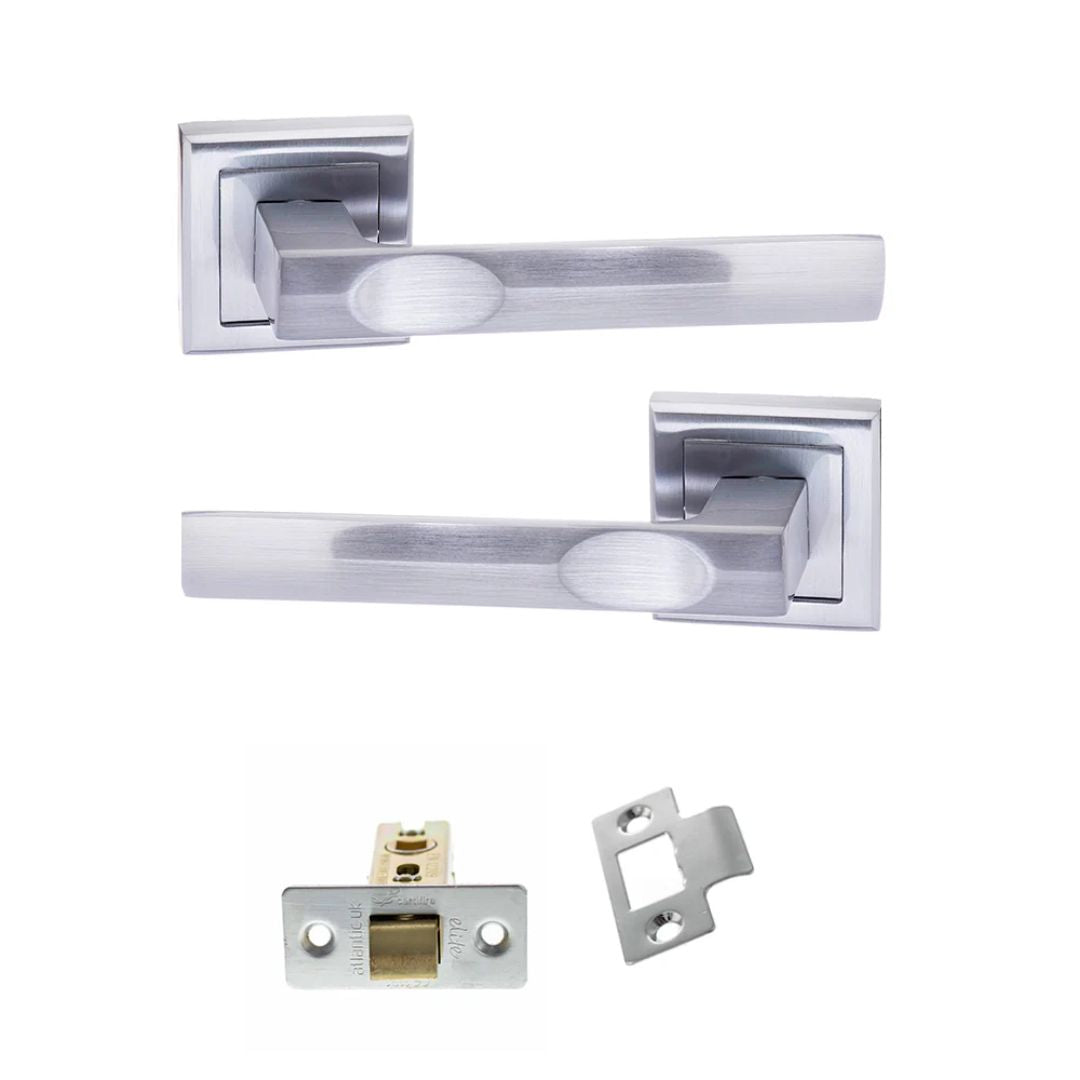 Atlantic S24S Status Kansas on Square Rose Door Handle Pack