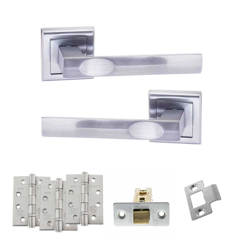 Atlantic S24S Status Kansas on Square Rose Door Handle Pack