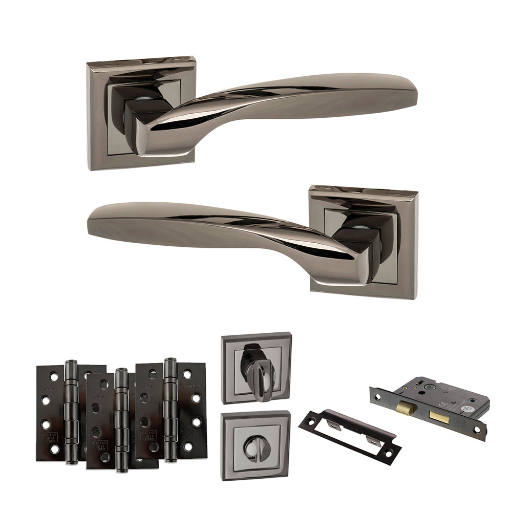 Atlantic S25SBN Status Oklahoma on Square Rose Door Handle Pack