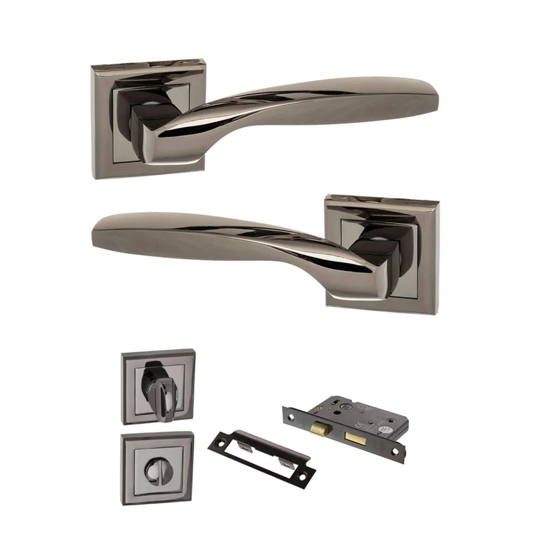 Atlantic S25SBN Status Oklahoma on Square Rose Door Handle Pack