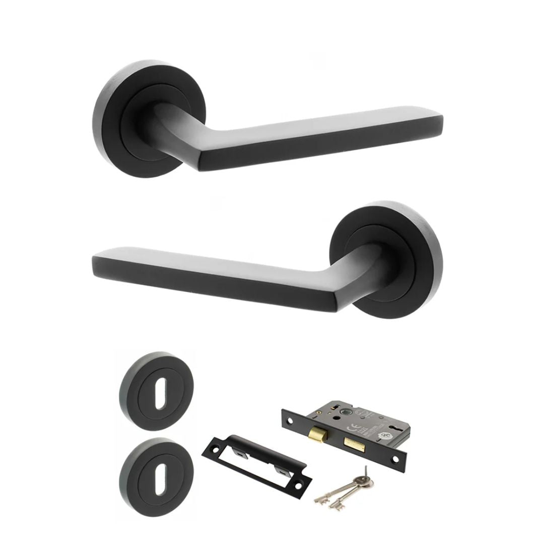 Atlantic S26RMB Status Alaska on Round Rose Door Handle Pack