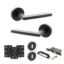 STATUS Alaska Door Handle Pack (3 Lever Lock Set - 3" CE Sashlock, 3" Premium Hinges x3) - Matt Black