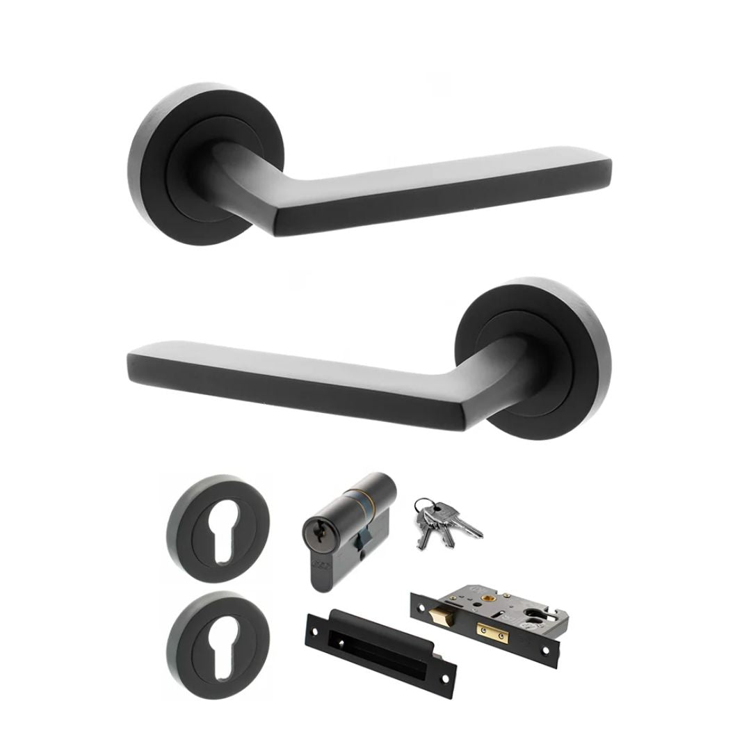 Atlantic S26RMB Status Alaska on Round Rose Door Handle Pack