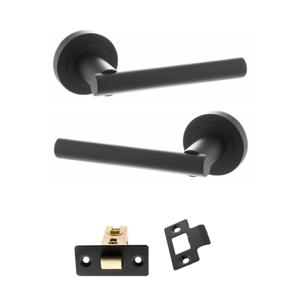 Atlantic S28R Status Nebraska on Round Rose Door Handle Pack