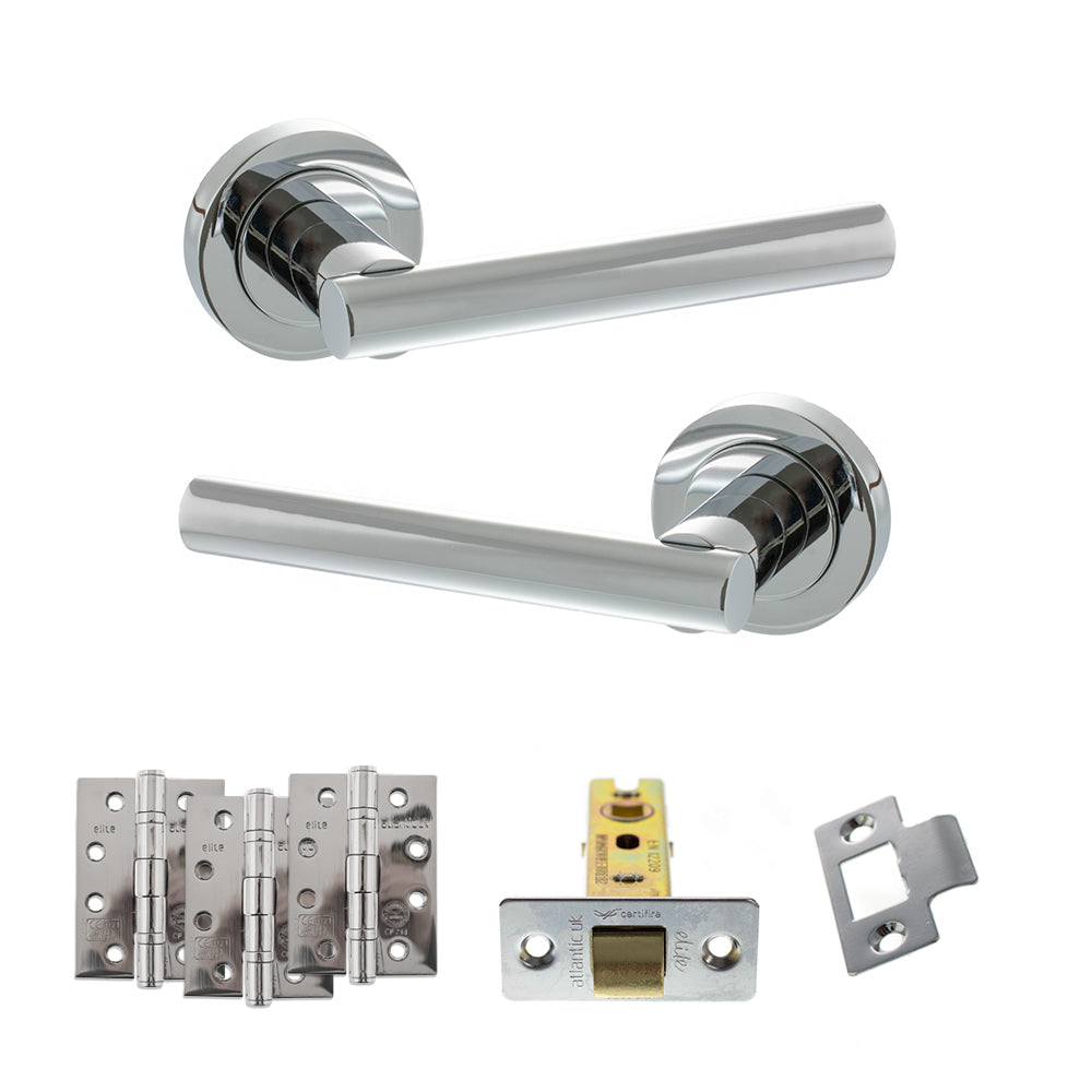 Atlantic S28R Status Nebraska on Round Rose Door Handle Pack
