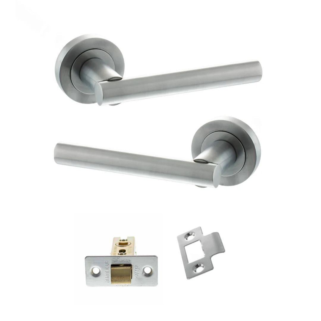 Atlantic S28R Status Nebraska on Round Rose Door Handle Pack
