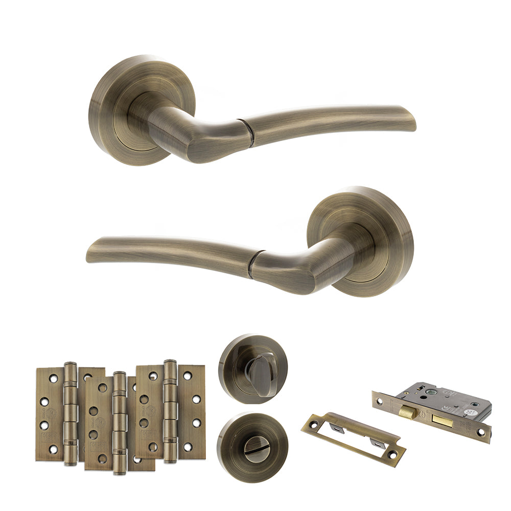Atlantic S33R Status Indiana on Round Rose Door Handle Pack