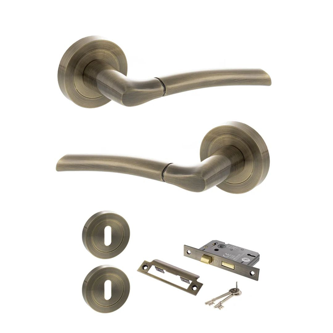 Atlantic S33R Status Indiana on Round Rose Door Handle Pack