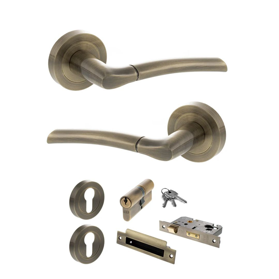 Atlantic S33R Status Indiana on Round Rose Door Handle Pack