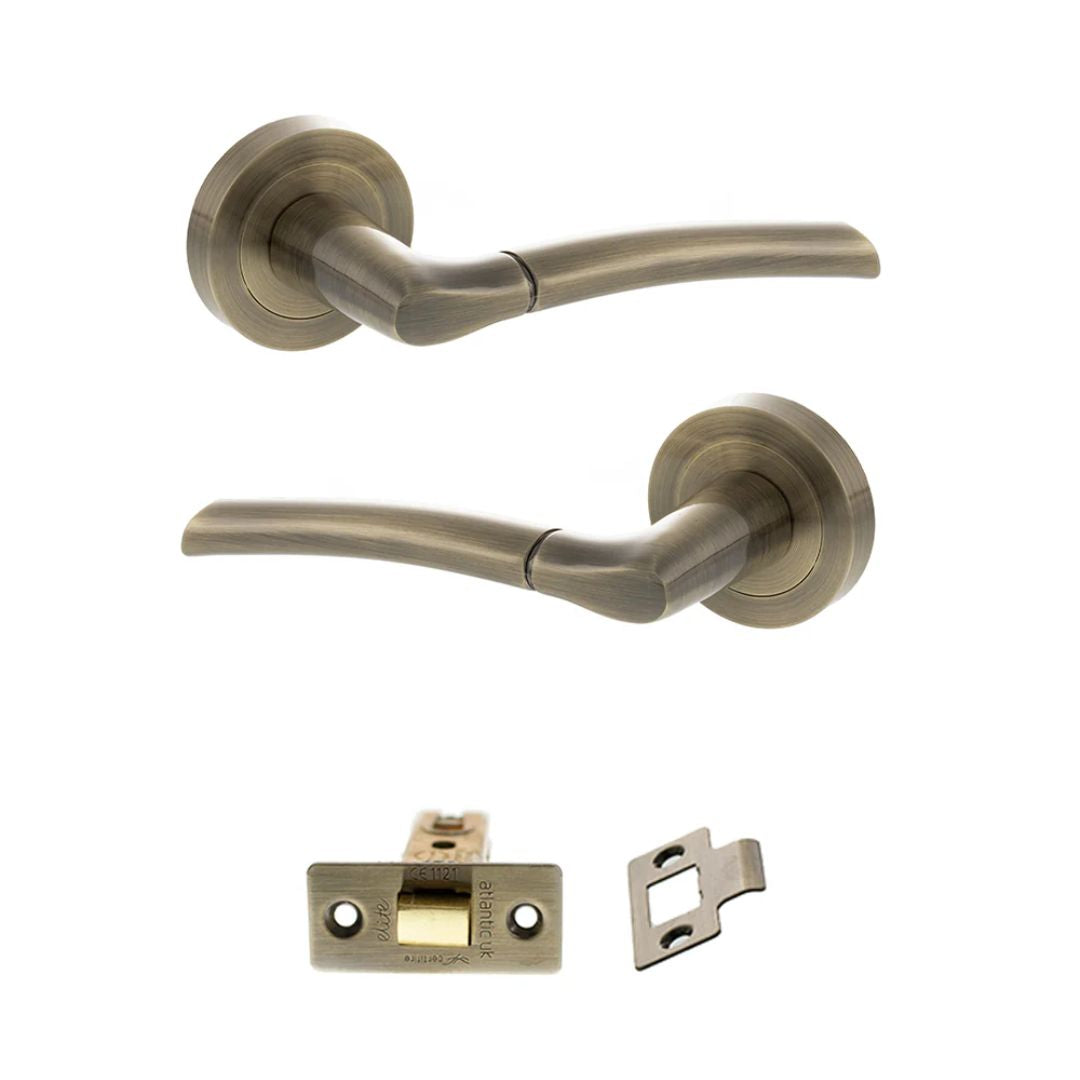 Atlantic S33R Status Indiana on Round Rose Door Handle Pack