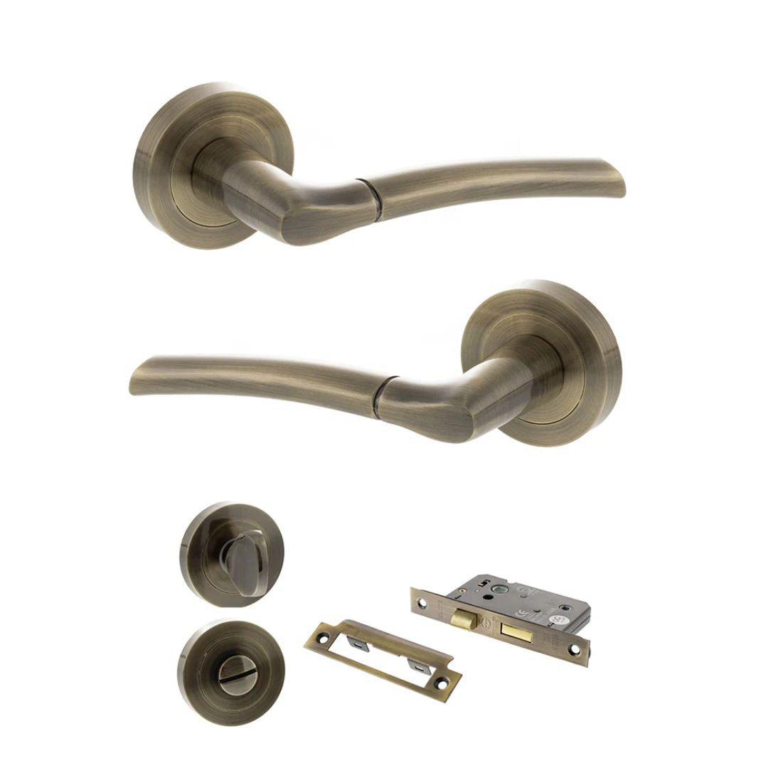 Atlantic S33R Status Indiana on Round Rose Door Handle Pack