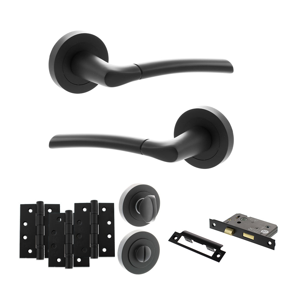 Atlantic S33R Status Indiana on Round Rose Door Handle Pack