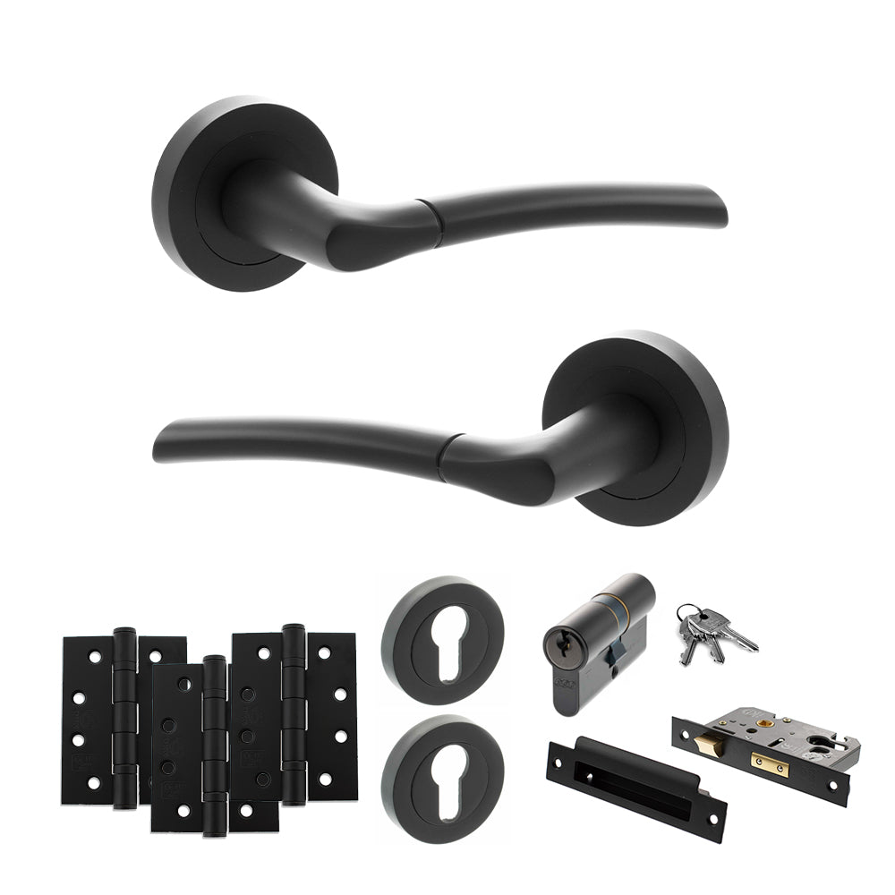 Atlantic S33R Status Indiana on Round Rose Door Handle Pack