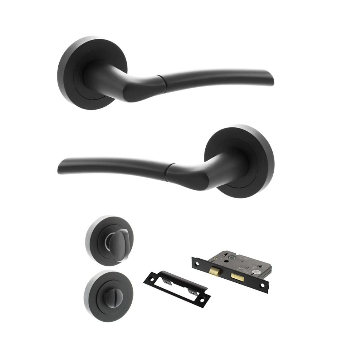 Atlantic S33R Status Indiana on Round Rose Door Handle Pack
