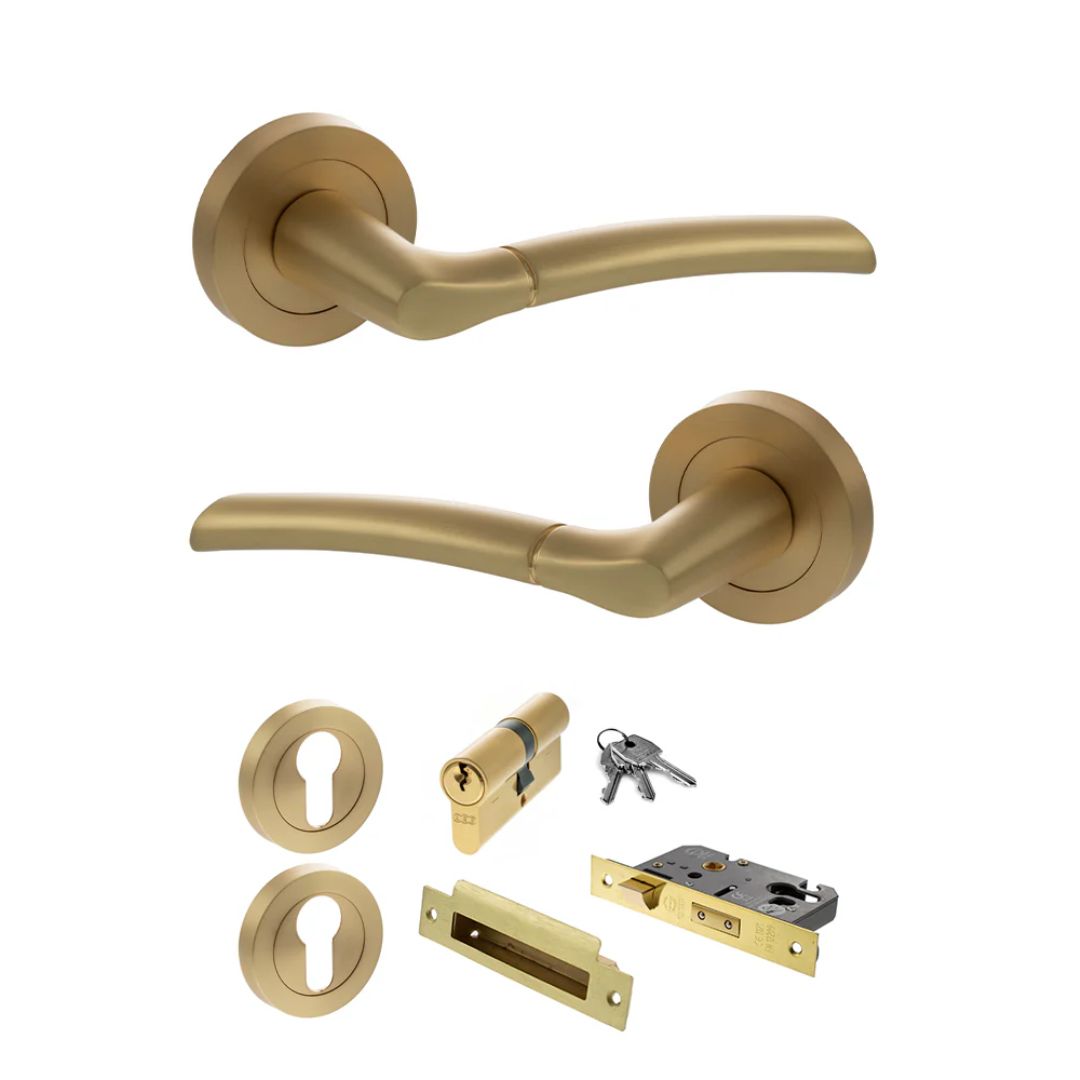 Atlantic S33R Status Indiana on Round Rose Door Handle Pack