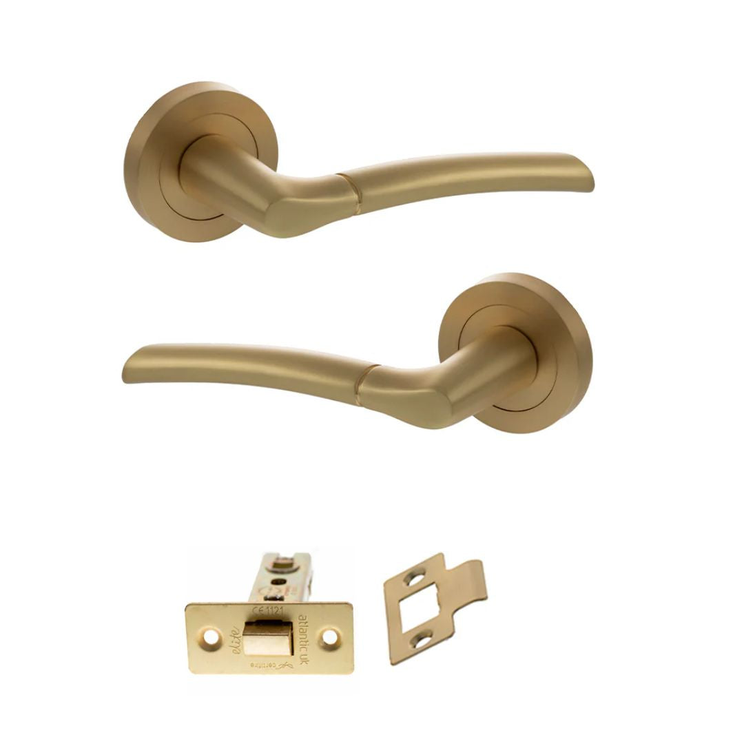 Atlantic S33R Status Indiana on Round Rose Door Handle Pack