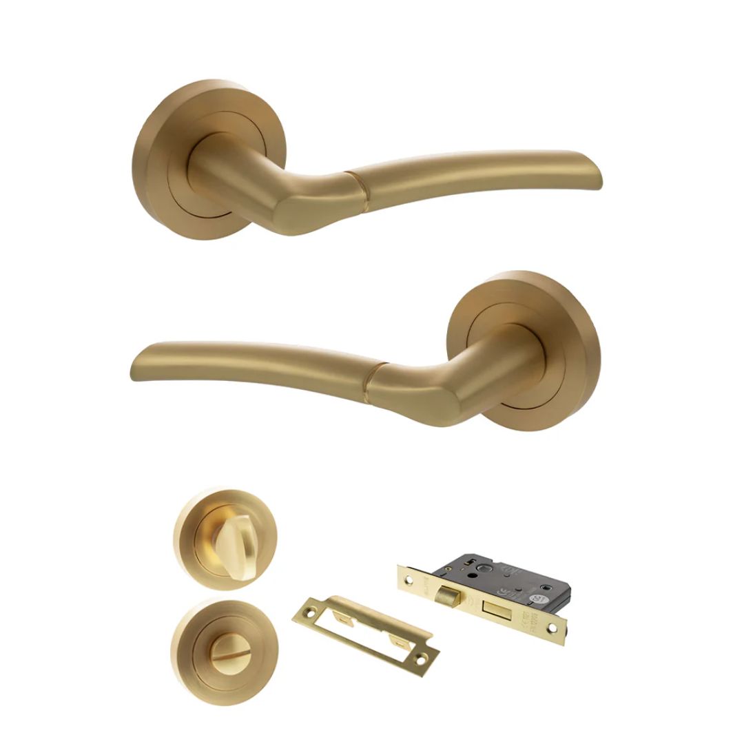 Atlantic S33R Status Indiana on Round Rose Door Handle Pack