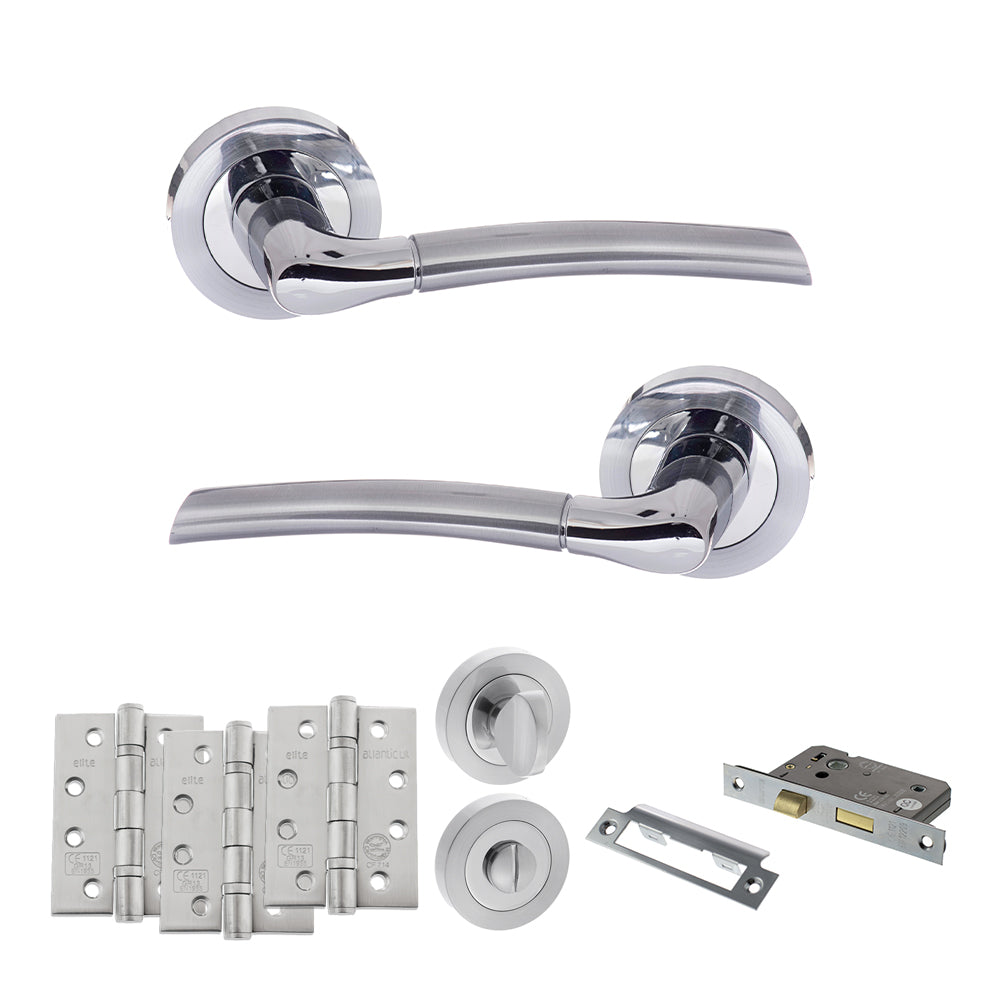 Atlantic S33R Status Indiana on Round Rose Door Handle Pack
