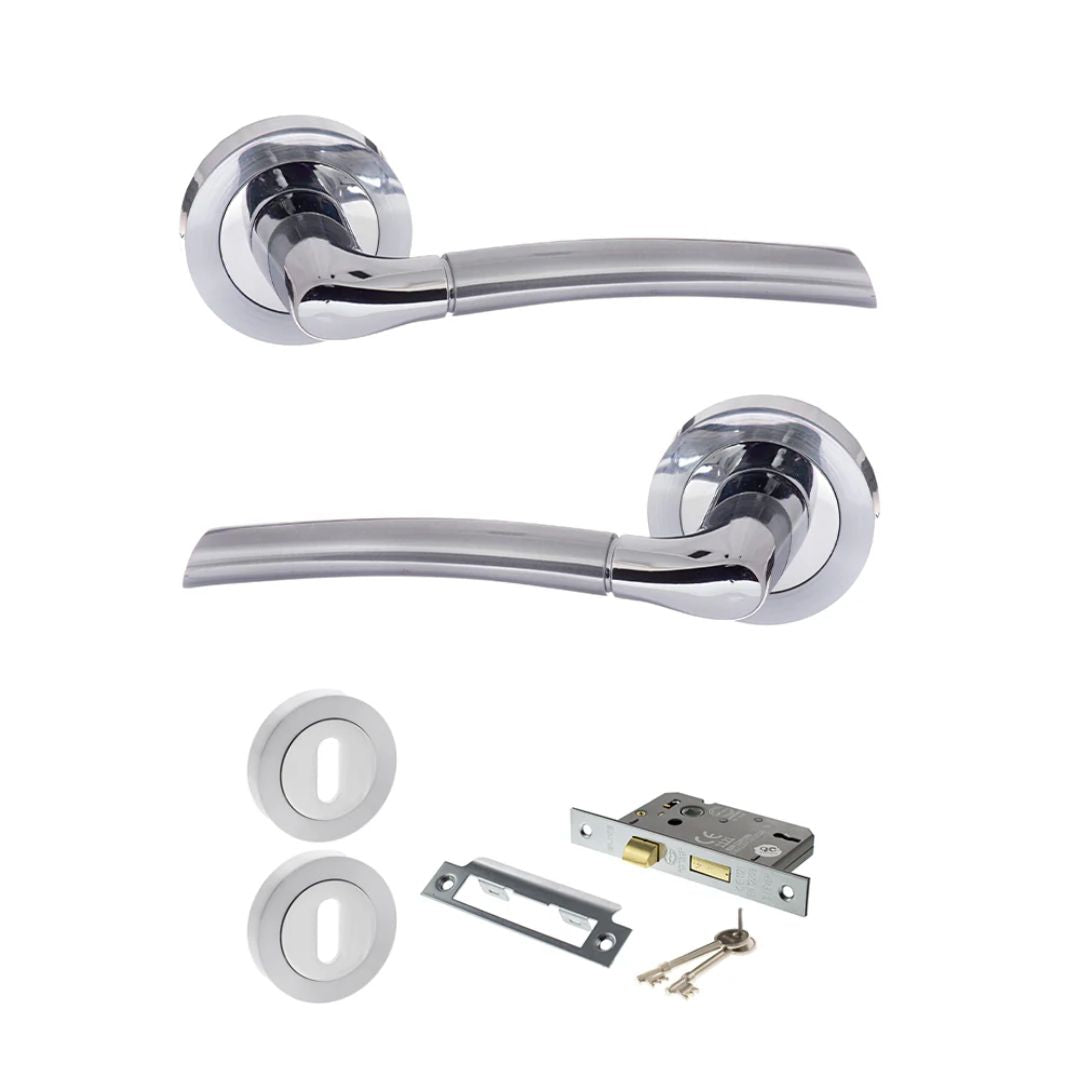 Atlantic S33R Status Indiana on Round Rose Door Handle Pack