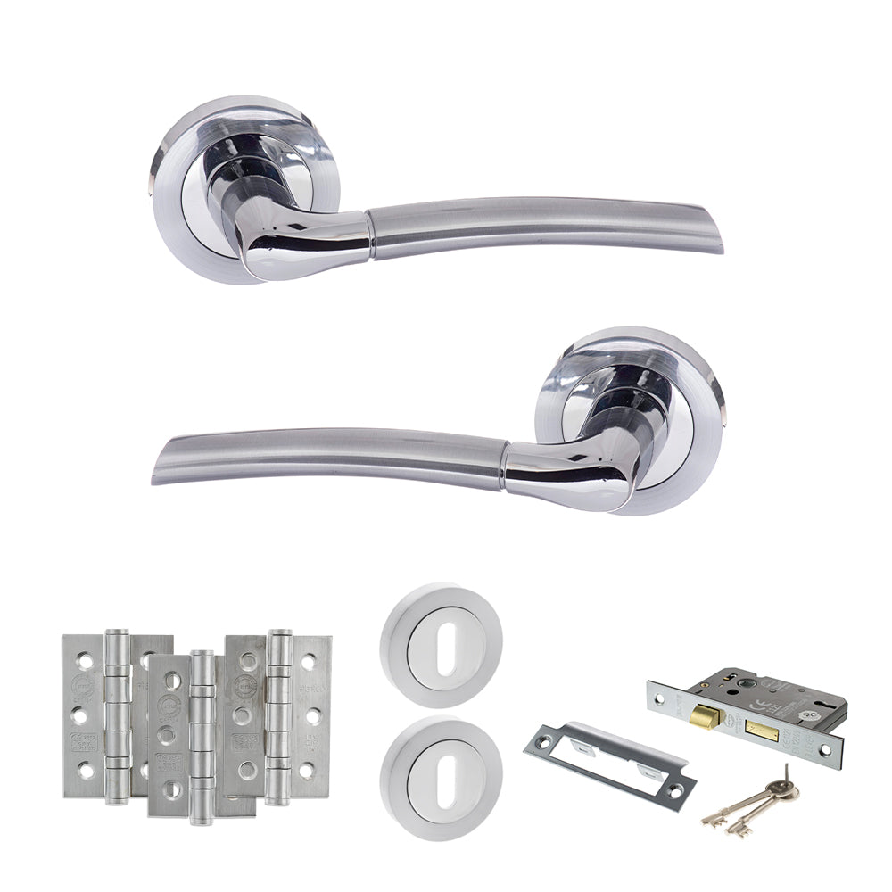 Atlantic S33R Status Indiana on Round Rose Door Handle Pack