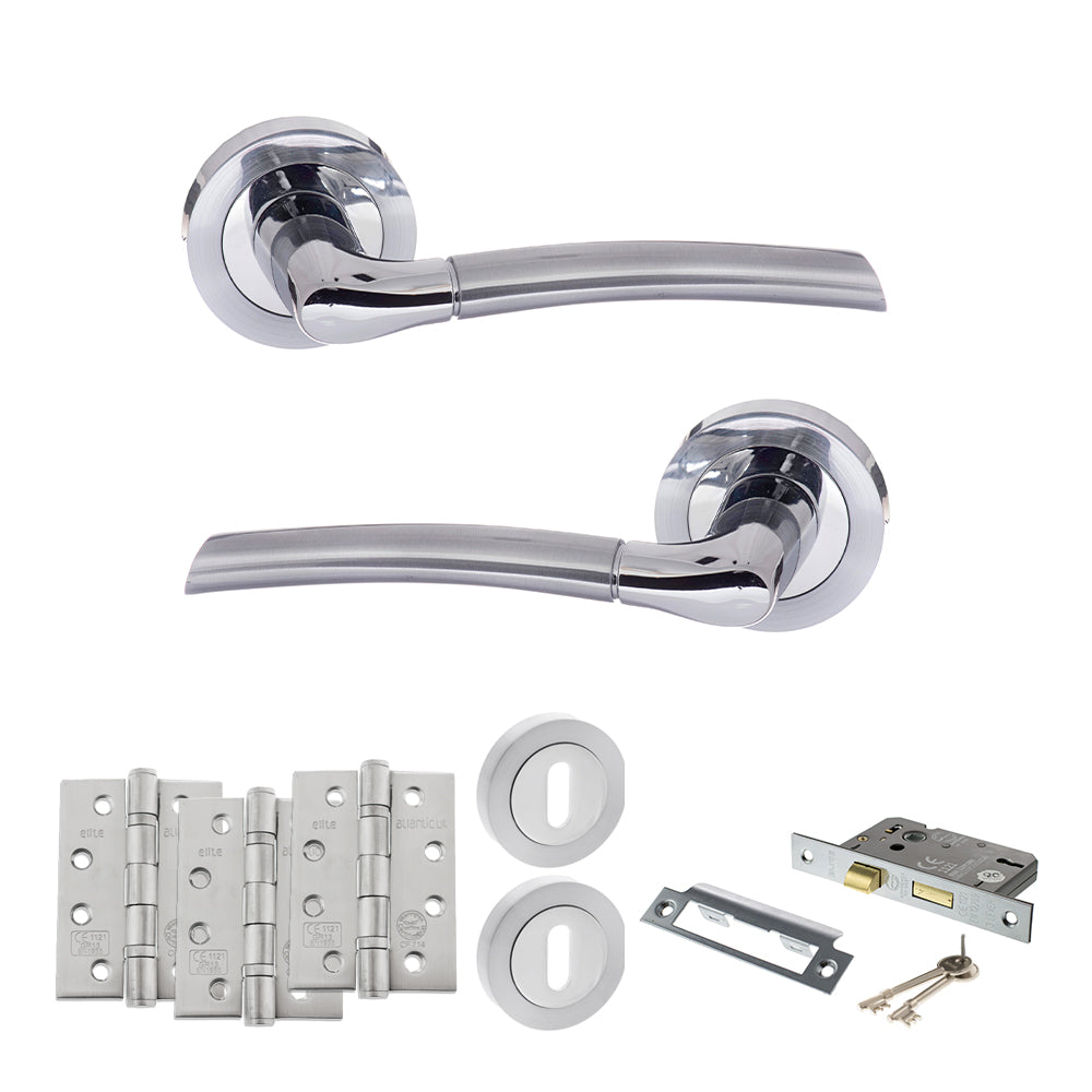 Atlantic S33R Status Indiana on Round Rose Door Handle Pack