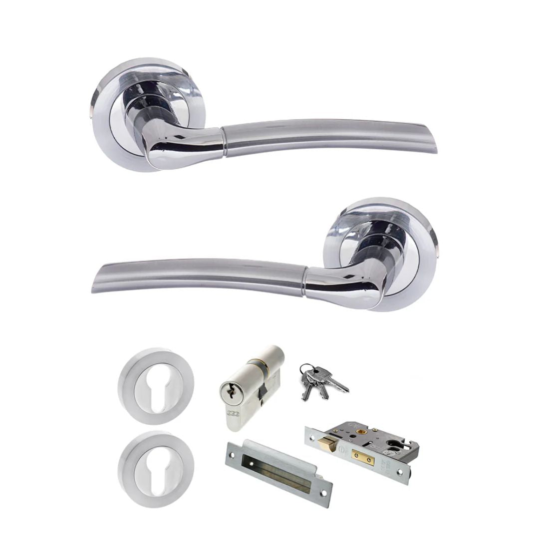 Atlantic S33R Status Indiana on Round Rose Door Handle Pack