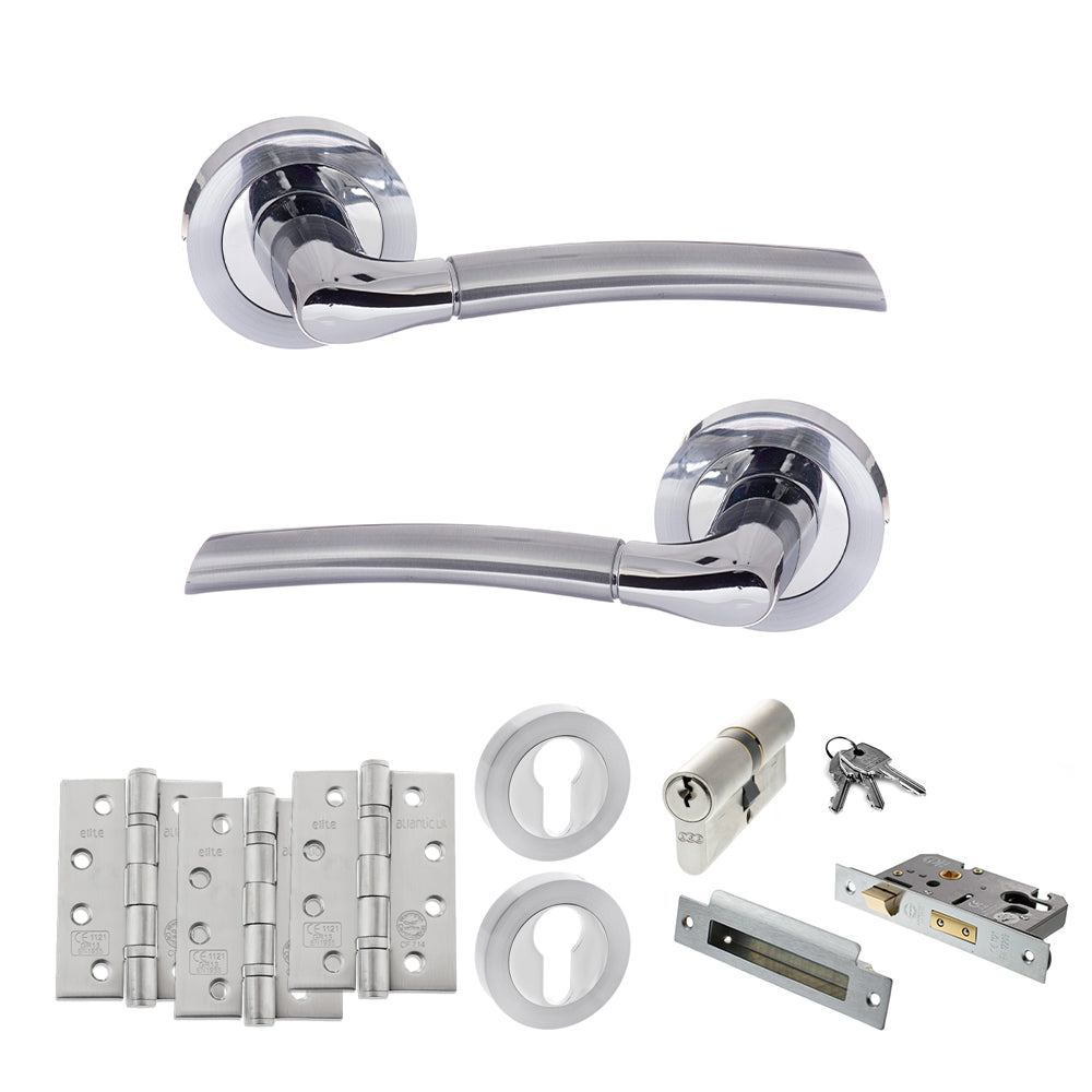 Atlantic S33R Status Indiana on Round Rose Door Handle Pack