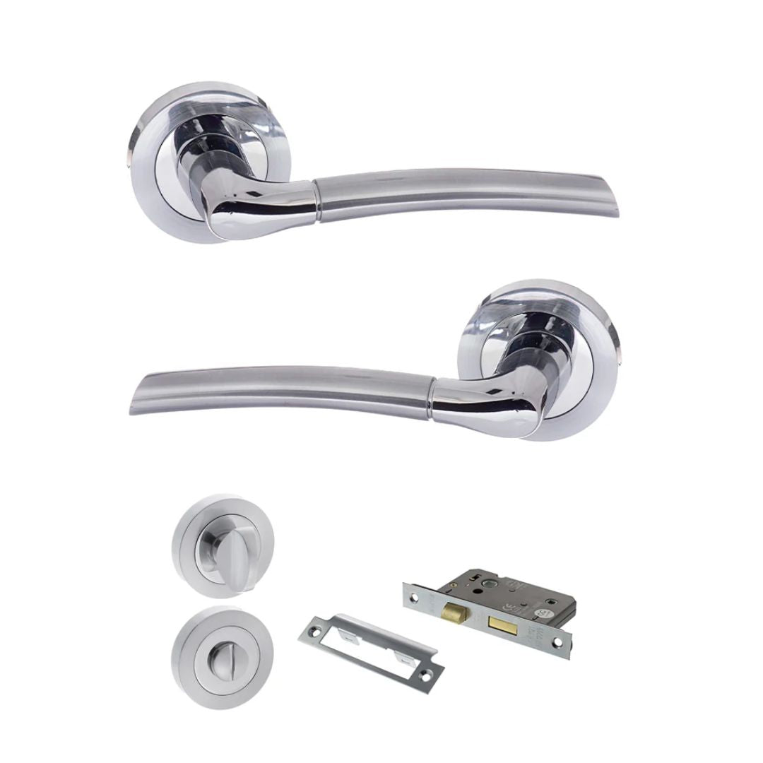 Atlantic S33R Status Indiana on Round Rose Door Handle Pack