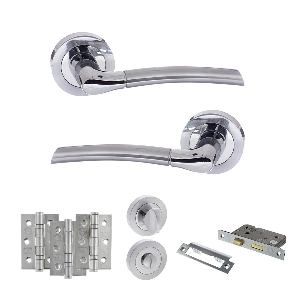 Atlantic S33R Status Indiana on Round Rose Door Handle Pack