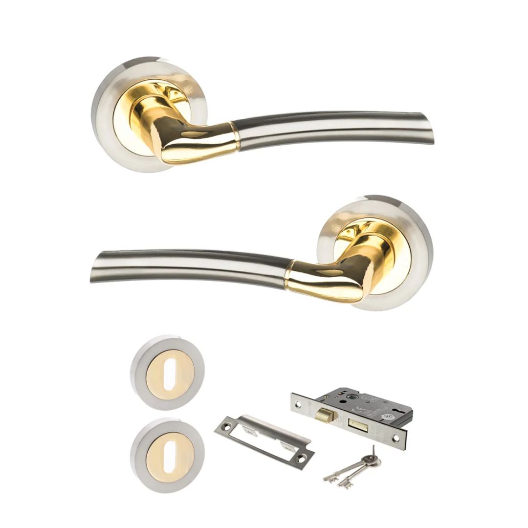 Atlantic S33R Status Indiana on Round Rose Door Handle Pack