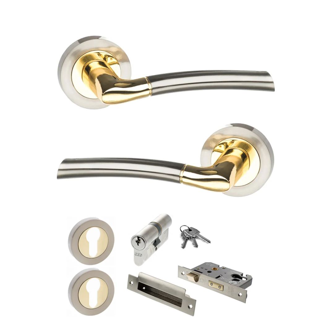 Atlantic S33R Status Indiana on Round Rose Door Handle Pack