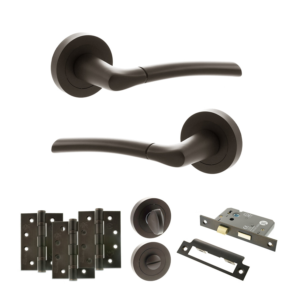 Atlantic S33R Status Indiana on Round Rose Door Handle Pack